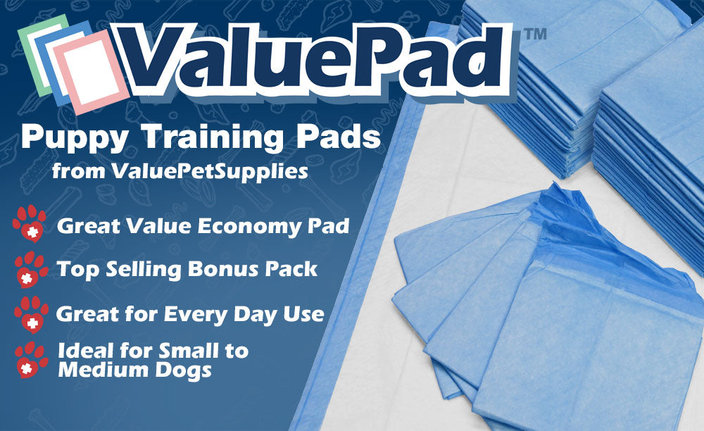 ValuePad Puppy Pads, Medium 23x24 Inch, Economy, 224 Count - Training Pads for Dogs, Leak Proof 5-Layer Design, Perfect for Puppies, Smaller Dogs 