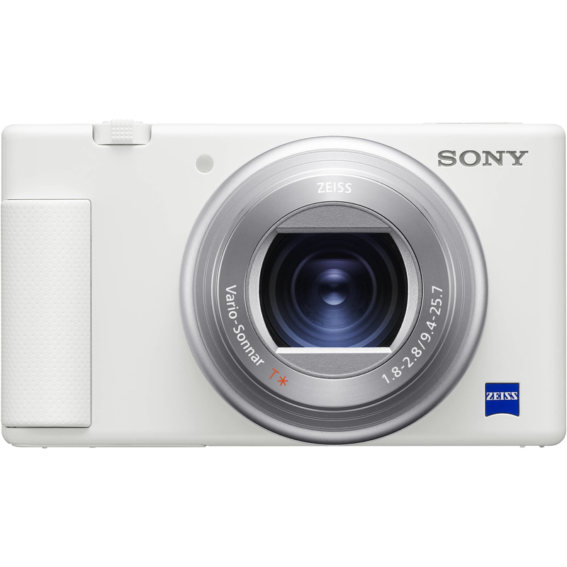 Sony ZV-1 Digital Camera (White) with Sony Vlogging Microphone (ECM-G1)  