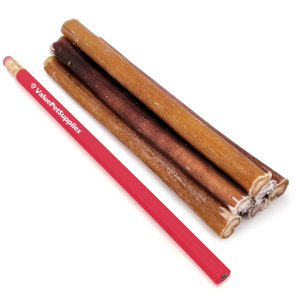 Bully Sticks for Small Dogs, Thin 6 Inch, 200 Count WHOLESALE PACK - All Natural Dog Treats, 100% Beef Pizzles, Single Ingredient Rawhide Alternative 